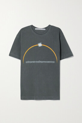 Tシャツ・カットソー T by Alexander Wang SS24 COTTON SHIRT (4WC1241449_680) Alexander Wang logo-print Cotton T-shirt | White | FARFETCH