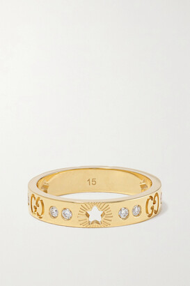 Gucci Icon 18-karat Gold Diamond Ring
