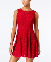 Thumbnail for your product : City Studios Juniors' Lace Fit & Flare Dress