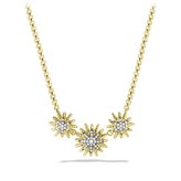 Thumbnail for your product : David Yurman Starburst Necklace with Diamonds in Gold