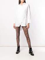 Thumbnail for your product : Ganni leopard print fitted leggings