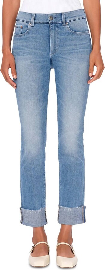 DL1961 - Women's Women's Mara Straight Instasculpt Mid Rise Cuffed Jeans In Island Park