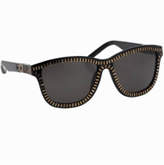 Thumbnail for your product : Alexander Wang Zipper Frame Sunglasses in Black & Brass