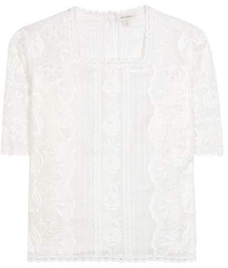 Marc Jacobs Embroidered cotton blouse