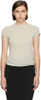Thumbnail for your product : Rick Owens Beige Viscose Cropped Level T-Shirt