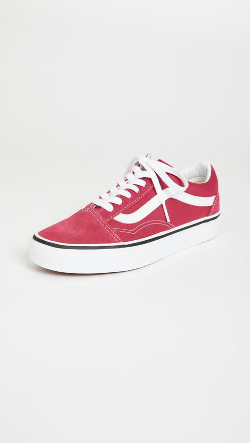 ladies red vans shoes