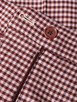Thumbnail for your product : P.A.R.O.S.H. Lioned gingham flared trousers