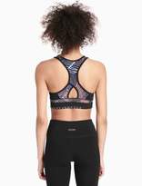Thumbnail for your product : Calvin Klein performance printed racerback keyhole sports bra