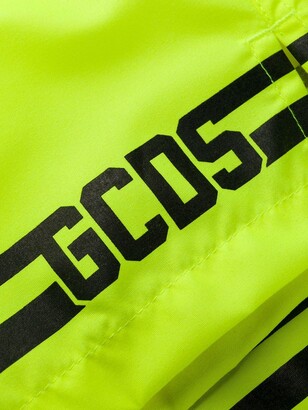 GCDS Stripe Detail Logo Swimming Shorts