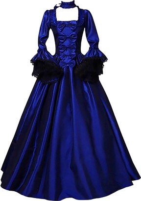 LUSHAasd Women's Rococo Ball Gown Gothic Victorian Dress 1800s