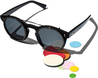Valentino Rockstud Rivet Round Sunglasses