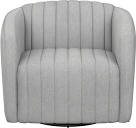 Hokku Designs Oshiro CAL117 Compliant 31'' Wide Tufted Swivel Lounge Chair - Grey