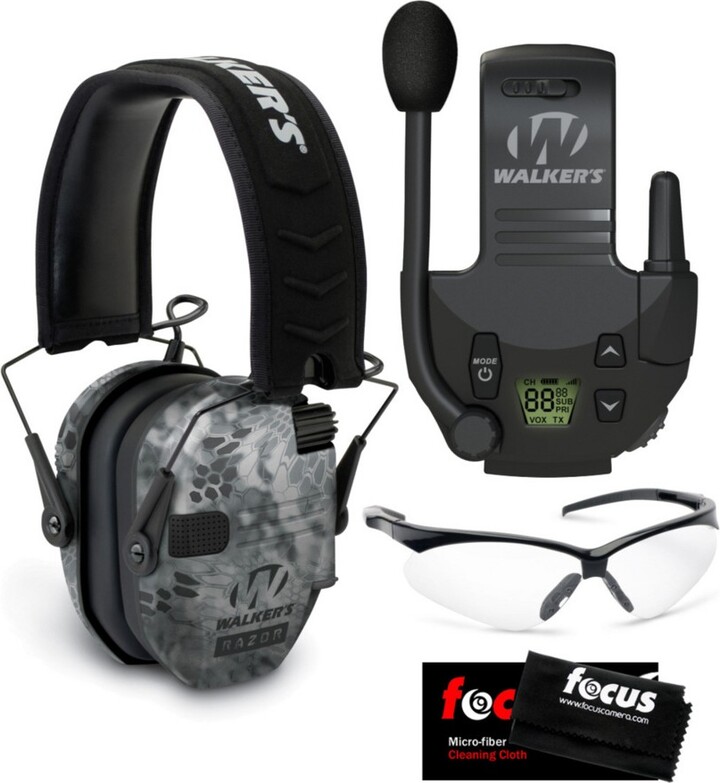 Walkers Razor Digital Ear Muffs (Raid Kryptek) with WalkieTalkie and
