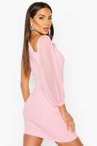 Thumbnail for your product : boohoo One Shouler Puff Sleeve Mini Dress