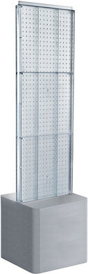 Azar Displays Two-Sided Pegboard Floor Display on Adjustable Studio Base. Panel Size: 16\