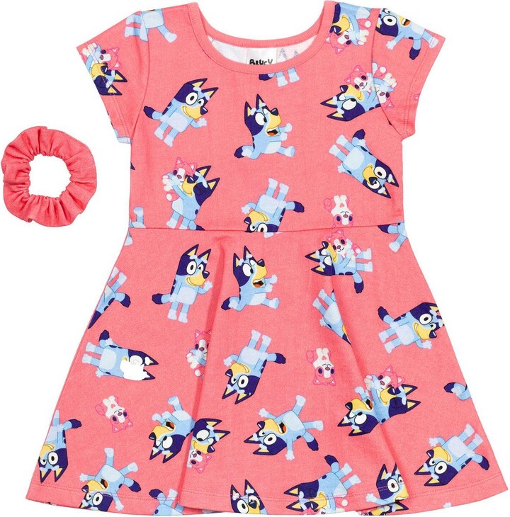 Bluey Little Girls Short Sleeve Dress Pink 66X ShopStyle