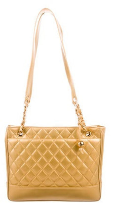 Chanel Vintage Quilted Shopper Metallic