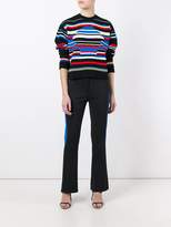 Thumbnail for your product : Versace appliqué stripe flared trousers