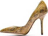 Thumbnail for your product : Dolce & Gabbana Ochre Snakeskin Pointed Pumps