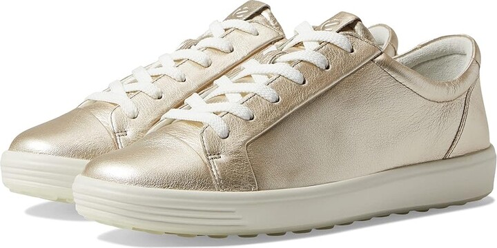 Ecco Soft 7 Monochromatic 2.0 Sneaker (Pure White Gold) Women's Shoes -  ShopStyle
