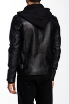 Thumbnail for your product : 7 Diamonds Norton Hooded Genuine Leather Jacket