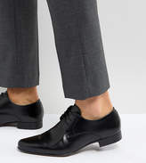 Thumbnail for your product : ASOS Design Wide Fit Derby Shoes in Black Leather