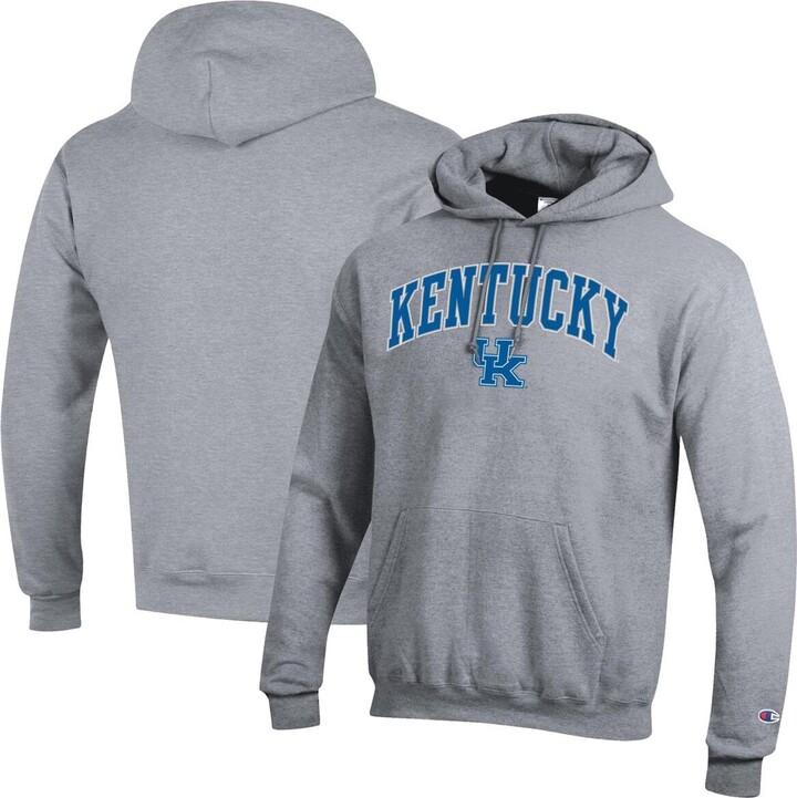 Champion Men's Heather Gray Kentucky Wildcats Arch Over Logo Pullover Hoodie
