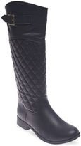 Thumbnail for your product : Wet Seal Quilted Faux Leather Riding Boots