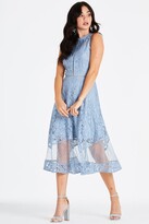 Thumbnail for your product : Little Mistress Alexina Blue Lace Midi Dress