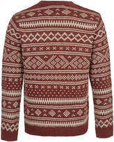 Thumbnail for your product : Topman Burgundy Pattern Sweater