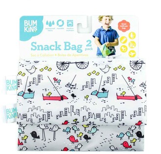 Bumkins Pack of 2 Reusable Snack Bags