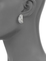 Thumbnail for your product : Adriana Orsini Pavé Crystal Shell J-Hoop Earrings