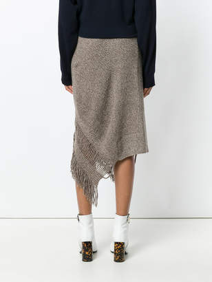 Stella McCartney asymmetric fringed skirt