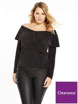 Thumbnail for your product : V By Very Curve Off The Shoulder Lurex Top