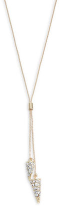 RJ Graziano Goldtone Crystal Pave Lariat Necklace