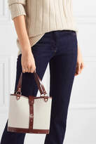 Thumbnail for your product : The Row Leather-trimmed Canvas Bucket Bag - Off-white