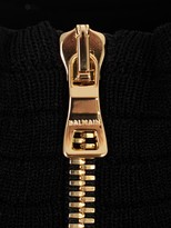 Thumbnail for your product : Balmain Zipped Diamond Knit Jacket