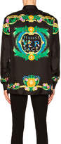 Thumbnail for your product : Versace Miami Print Long Sleeve Silk Shirt
