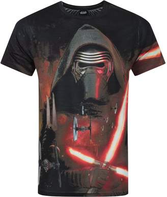 Star Wars Official Force Awakens Kylo Ren Lightsabre Sublimation Men's T-Shirt (XL)