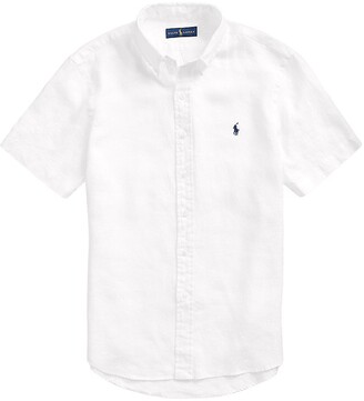 Polo Ralph Lauren Classic-Fit Short-Sleeve Linen Shirt - ShopStyle