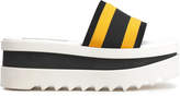 Thumbnail for your product : Stella McCartney Striped Twill Platform Slides