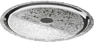 Corbell Silver Company Queen Anne Large Round Serving Tray