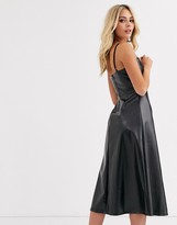 Thumbnail for your product : Wild Honey a-line cami midi dress in faux leather