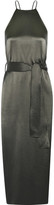 Thumbnail for your product : Halston Satin Midi Dress - Charcoal