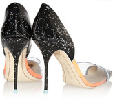 Thumbnail for your product : Webster Sophia Jessica glittered patent-leather and PVC pumps