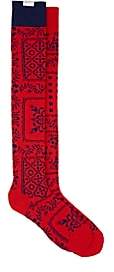 Sacai Men's Hawaiian Print Knee Socks - Red, Blue