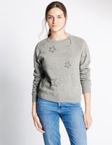Thumbnail for your product : Marks and Spencer Novelty Star Print Long Sleeve Sweatshirt
