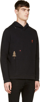 Thumbnail for your product : Paul Smith Red Ear Black Embroidered Hoodie