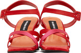 Thumbnail for your product : Paula Canovas Del Vas Red & Pink Diablo Heeled Sandals