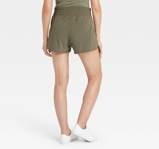 Women's Plus Size Stretch Woven Mid-Rise Shorts 4 - All in Motion™ Olive  Green 2X - ShopStyle